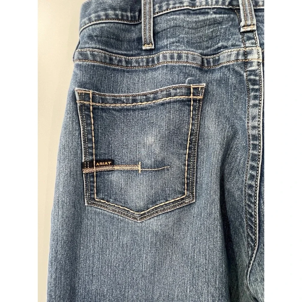 Ariat Rebar M5 Cowboycore Slim Straight Jeans Mens 38x30 Western Workwear Denim